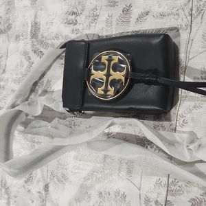 Tory burch Miller phone crossbody in Black